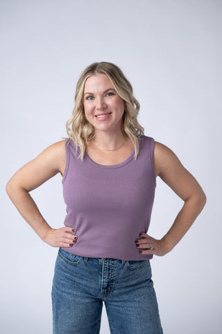 IN STOCK Ava Tank - Dusty Lavender - Bray and Em Boutique