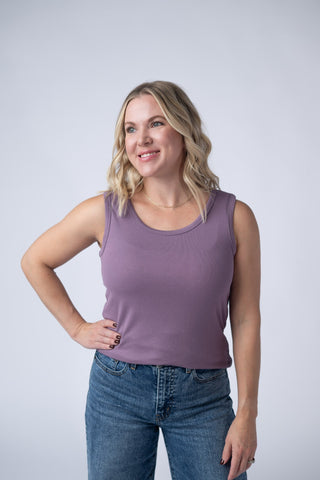 IN STOCK Ava Tank - Dusty Lavender - Bray and Em Boutique