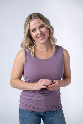 IN STOCK Ava Tank - Dusty Lavender - Bray and Em Boutique