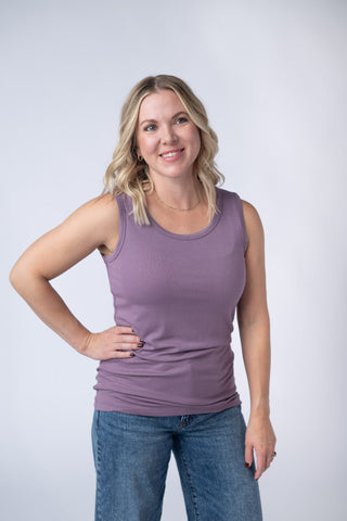 IN STOCK Ava Tank - Dusty Lavender - Bray and Em Boutique