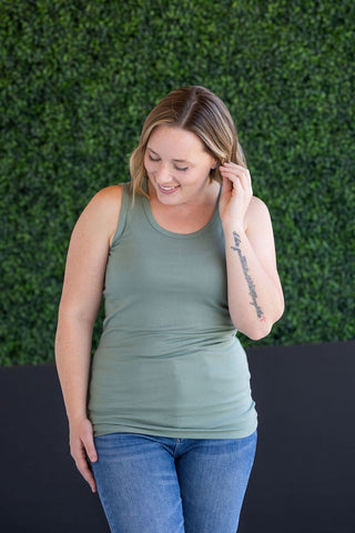IN STOCK Ava Tank - Sage - Bray and Em Boutique