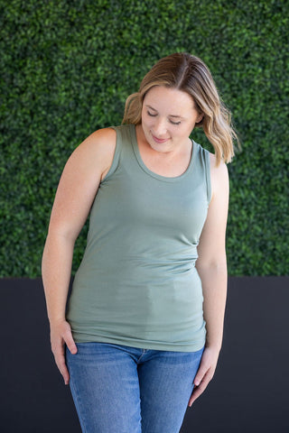 IN STOCK Ava Tank - Sage - Bray and Em Boutique