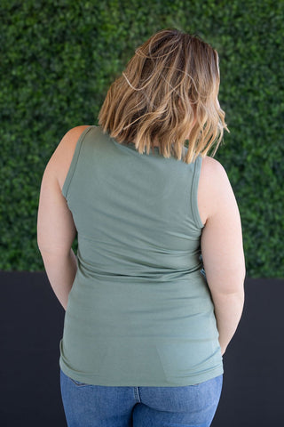 IN STOCK Ava Tank - Sage - Bray and Em Boutique
