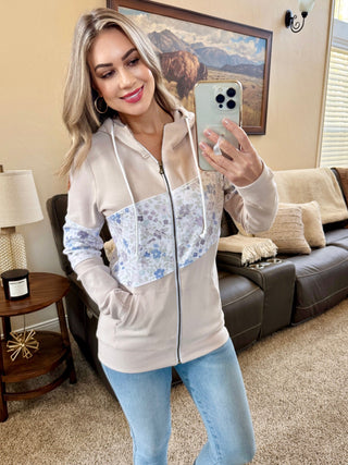 IN STOCK Colorblock Fullzip - Spring Meadows Neutral Mix - Bray and Em Boutique