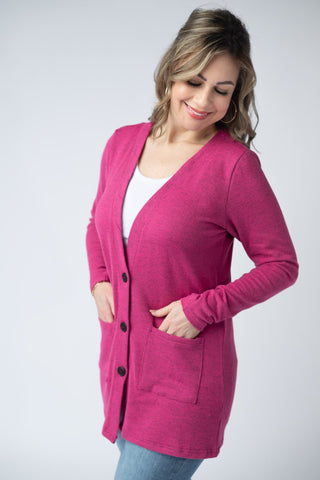 IN STOCK Cori Cardigan - Hot Pink - Bray and Em Boutique