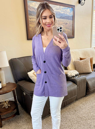 IN STOCK Cori Cardigan - Lavender - Bray and Em Boutique