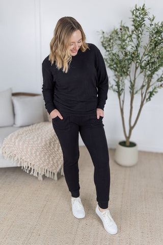 IN STOCK Corrine Joggers - Black - Bray and Em Boutique