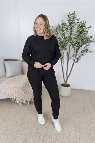 IN STOCK Corrine Ribbed Pullover Top - Black - Bray and Em Boutique