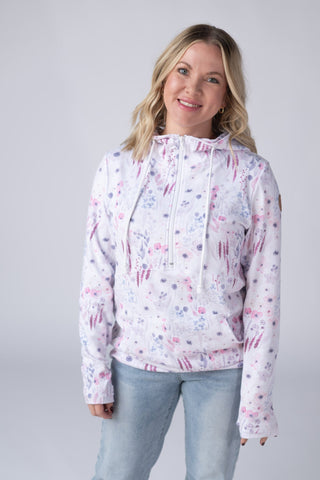 IN STOCK HalfZip Hoodie - Wildflower Gardens - Bray and Em Boutique