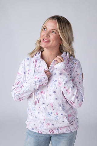 IN STOCK HalfZip Hoodie - Wildflower Gardens - Bray and Em Boutique