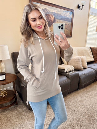 IN STOCK Kacey Ribbed Hoodie - Mocha - Bray and Em Boutique