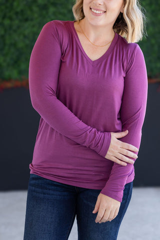 IN STOCK Larissa Long Sleeve - Mulberry - Bray and Em Boutique