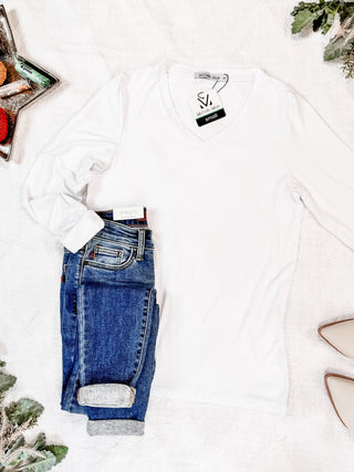 IN STOCK Larissa Long Sleeve - White - Bray and Em Boutique