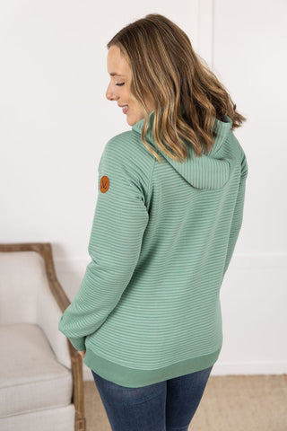 IN STOCK Tatum Textured Pullover Hoodie - Sea Green - Bray and Em Boutique