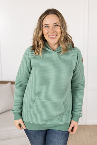 IN STOCK Tatum Textured Pullover Hoodie - Sea Green - Bray and Em Boutique