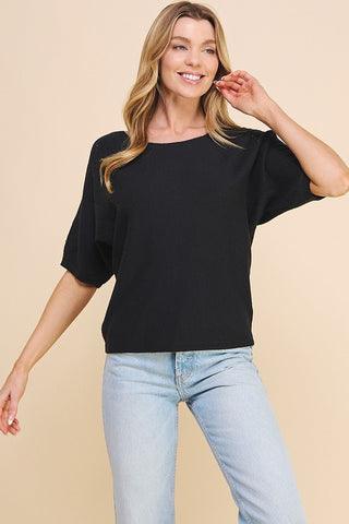 In The News Pointelle Detailed Sweater - Bray and Em Boutique