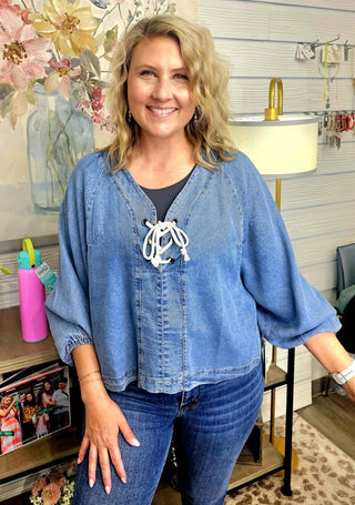 Indigo Lane Blouse - Bray and Em Boutique