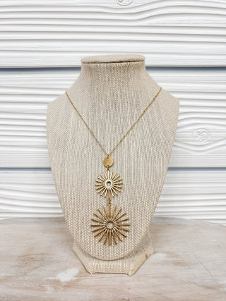 Inner Shine Long Medalion Necklace - Bray and Em Boutique