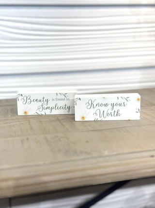 Inspirational Floral Word Blocks - Bray and Em Boutique