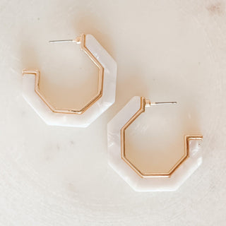 Iridescent Open Hoop Earrings - Bray and Em Boutique