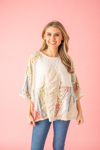 It's So Fun Patchwork Top - Bray and Em Boutique