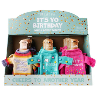 It's Yo Birthday Wine & Bottle Sweater - Bray and Em Boutique
