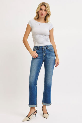 J21 Eleven Vintage Button Crop Jeans - Bray and Em Boutique