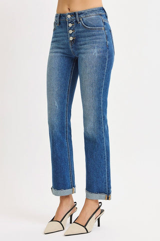 J21 Eleven Vintage Button Crop Jeans - Bray and Em Boutique
