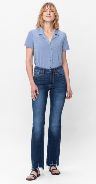 JB MR Non Distressed Fray Hem Bootcut - Bray and Em Boutique