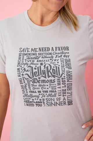 Jelly Roll Song Playlist Graphic Tee - Bray and Em Boutique