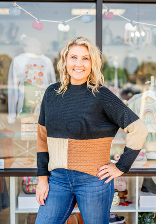Jenna Color Block Sweater - Bray and Em Boutique