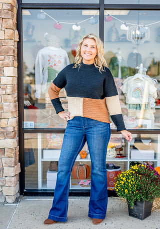 Jenna Color Block Sweater - Bray and Em Boutique