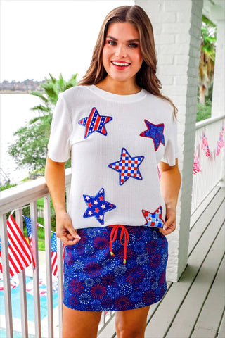 JESS LEA - ARRAY: Red White and Boom Skort - Bray and Em Boutique