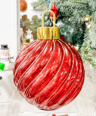 Jingle Bright Spiral Rotating Ball Ornament - Bray and Em Boutique