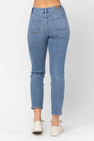 Judy Blue Take Down Side Fray Jeans