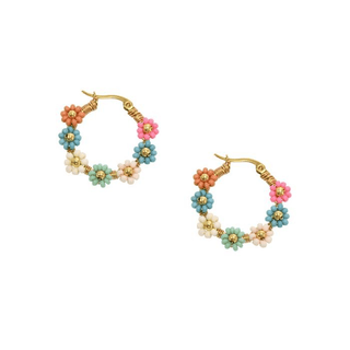 Joy Susan Floral Delight Hoop Earrings - Bray and Em Boutique