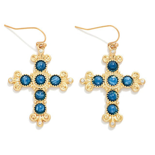 JUDSON: Cross Drop Earrings - Bray and Em Boutique