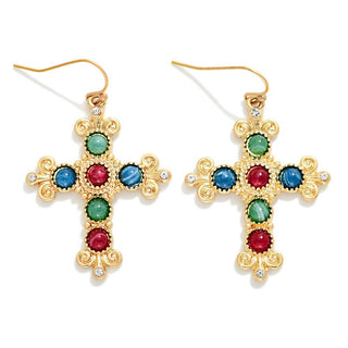 JUDSON: Cross Drop Earrings - Bray and Em Boutique