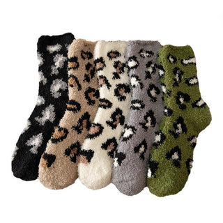 JUDSON: Plush Socks (Leopard Dark) - Bray and Em Boutique