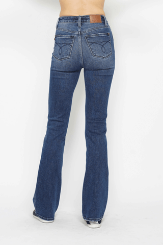 Judy Blue HR Embroidered Pocket Bootcut Jeans - Bray and Em Boutique