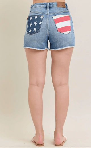 Judy Blue HW American Dream Shorts - Bray and Em Boutique
