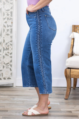 Judy Blue HW Forgetting You Wide Leg Jeans - Bray and Em Boutique