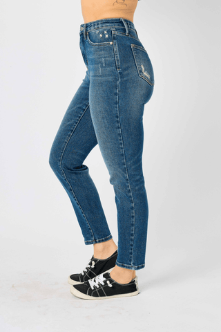 Judy Blue HW Girl's Best Friend Slim Fit Jeans - Bray and Em Boutique