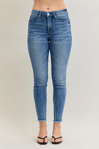 Judy Blue HW The World Awaits Skinny Jeans - Bray and Em Boutique