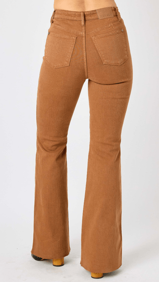 Judy Blue HW Tummy Control Garment Dyed Flare - Bray and Em Boutique