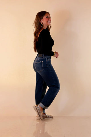 JUDY BLUE: Mid Rise Billie Indigo Boyfriend - Bray and Em Boutique