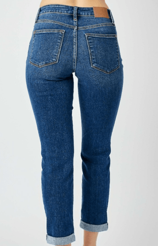 Judy Blue Mid Rise Destroy Slim Jeans - Bray and Em Boutique