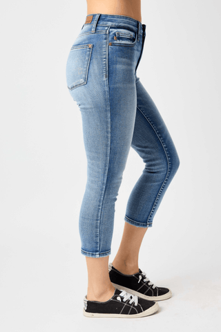 Judy Blue MR Boldy Unique Capri Jeans - Bray and Em Boutique