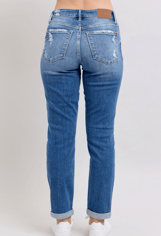 Judy Blue MR Button Fly Boyfriend - Bray and Em Boutique