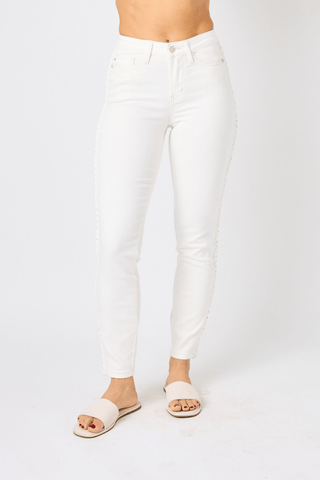 Judy Blue MR High Expectations Braided Jeans - Bray and Em Boutique